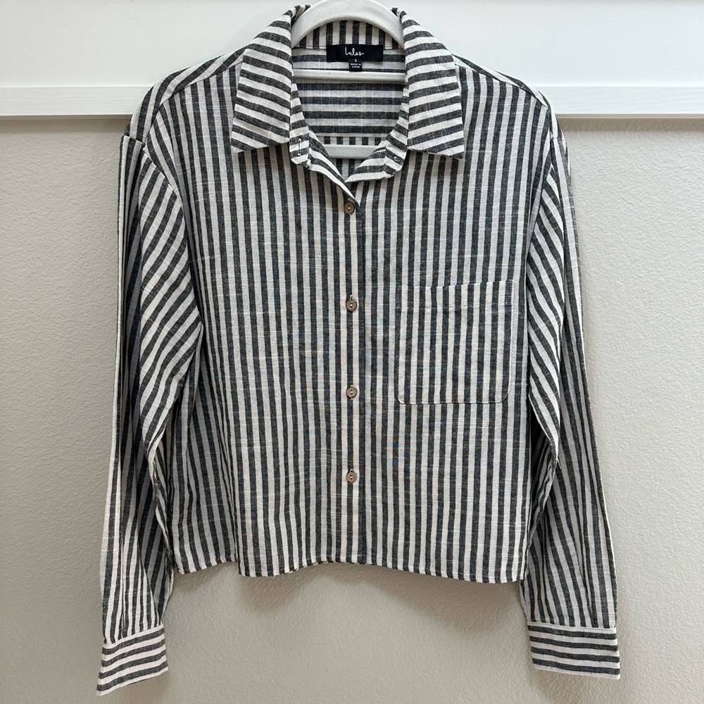 Black and White Office Blouse